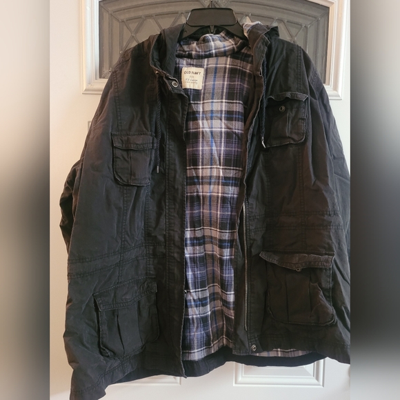 Women's Old Navy button jacket with hood. - Picture 1 of 8